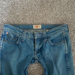 Y2K vintage Frankie B heart pocket super low rise jeans size 2